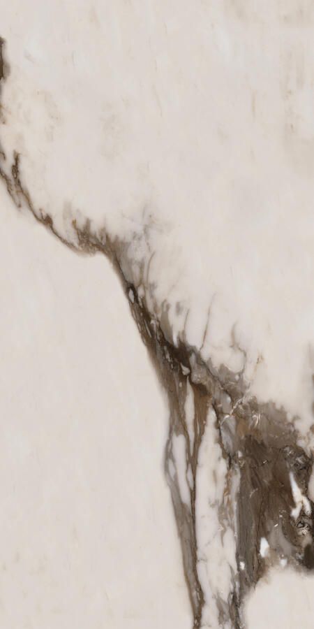 EnergieKer Calacatta Vloer- en wandtegel | 80x160 cm | Gerectificeerd | Natuursteenlook | Glans Wit Bruin