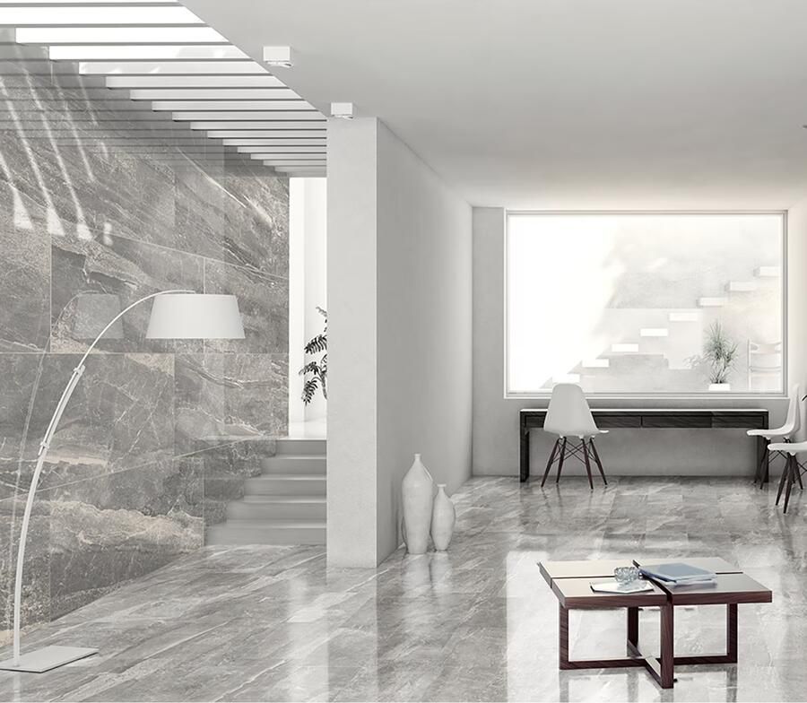 Douche Concurrent Tegel Greatstone Cashmere Oyster Mat Lichtgrijs Keramiek 60x60 Marmer Look Gerectificeerd