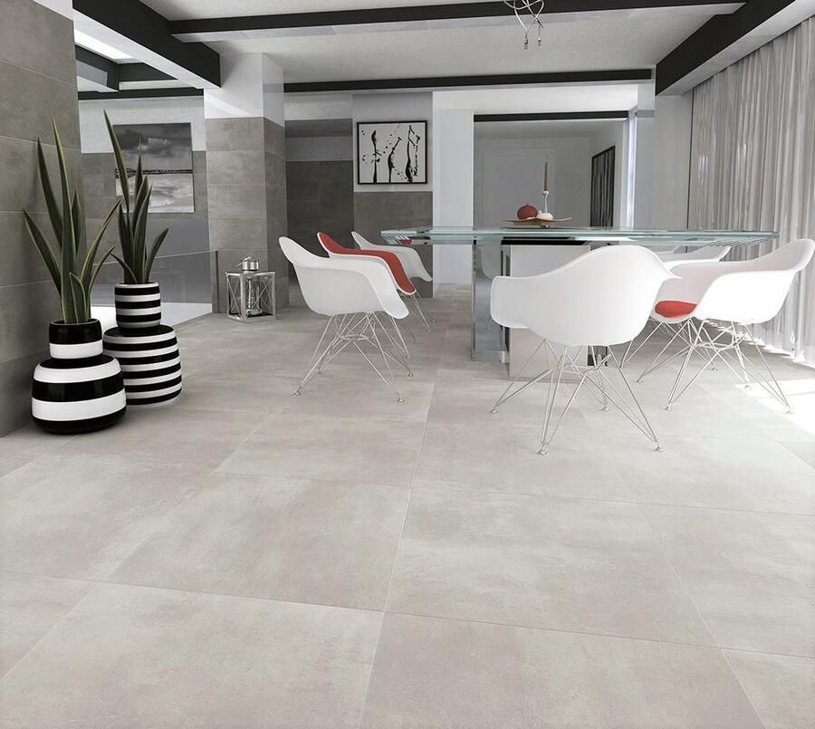 EnergieKer wand- en vloertegel 60x60cm Vierkant 9mm gerectificeerd Betonlook Loft Ash SW07310615-2 - Foto 2