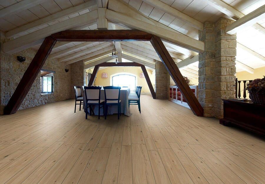 EnergieKer Padouk Vloer- en wandtegel | 121x20 cm | Gerectificeerd | Houtlook | Mat Beige - Foto 2