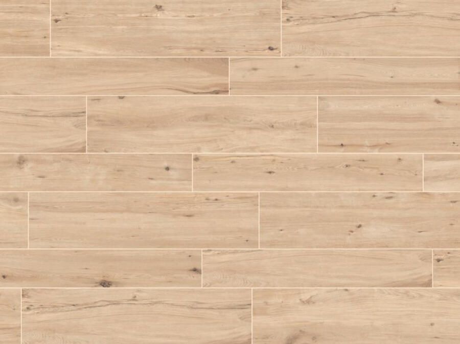 EnergieKer Padouk Vloer- en wandtegel | 121x20 cm | Gerectificeerd | Houtlook | Mat Beige