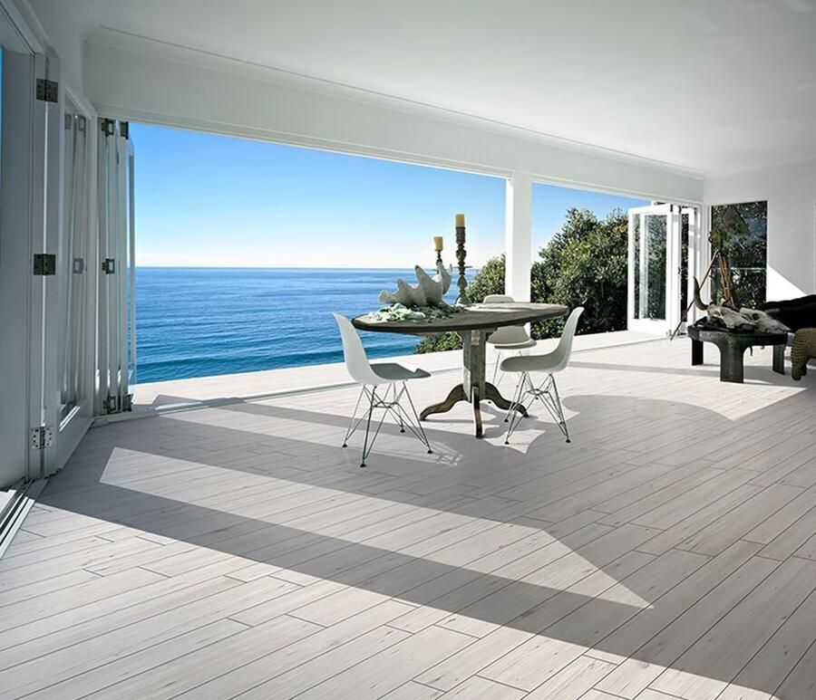 EnergieKer wand- en vloertegel 30x121cm 10mm Rechthoek gerectificeerd Houtlook Wit mat SW07310005-2