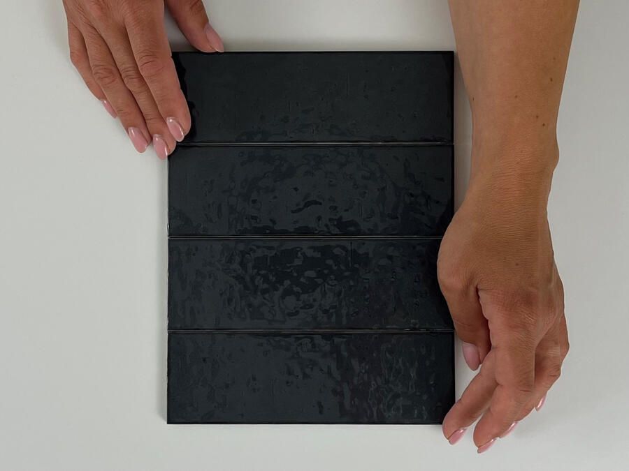 Equipe Cerámicas Kalma Wandtegel | 6x18.6 cm | Vintage | Glans Antraciet - Foto 3