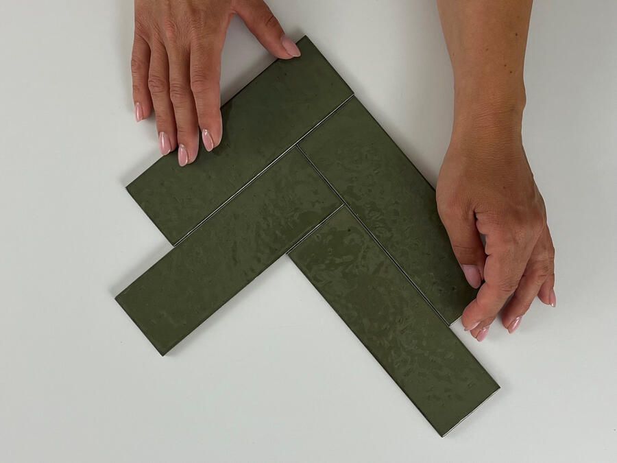 Equipe Cerámicas Kalma Wandtegel | 6x18.6 cm | Vintage | Glans Groen - Foto 2