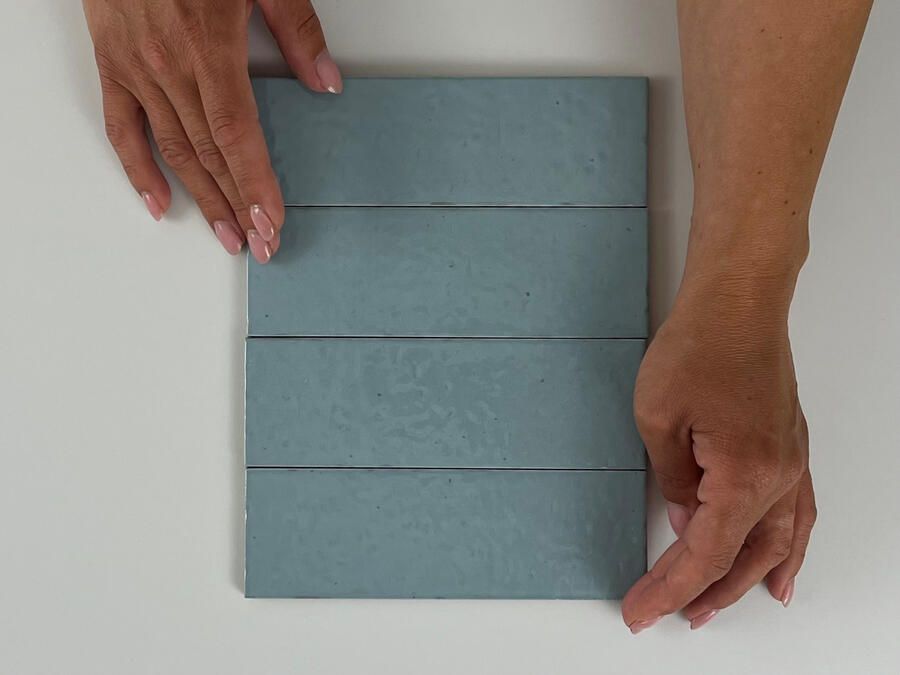 Equipe Cerámicas Kalma Wandtegel | 6x18.6 cm | Vintage | Glans Licht Blauw - Foto 3