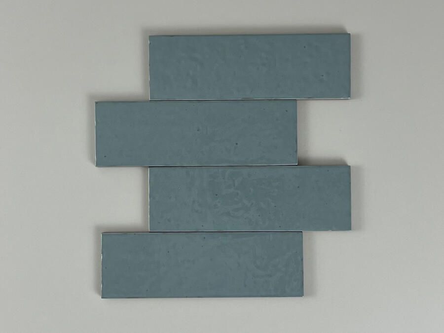 Equipe Cerámicas Kalma Wandtegel | 6x18.6 cm | Vintage | Glans Licht Blauw