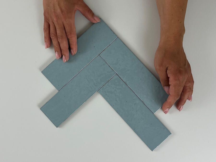 Equipe Cerámicas Kalma Wandtegel | 6x18.6 cm | Vintage | Glans Licht Blauw - Foto 2