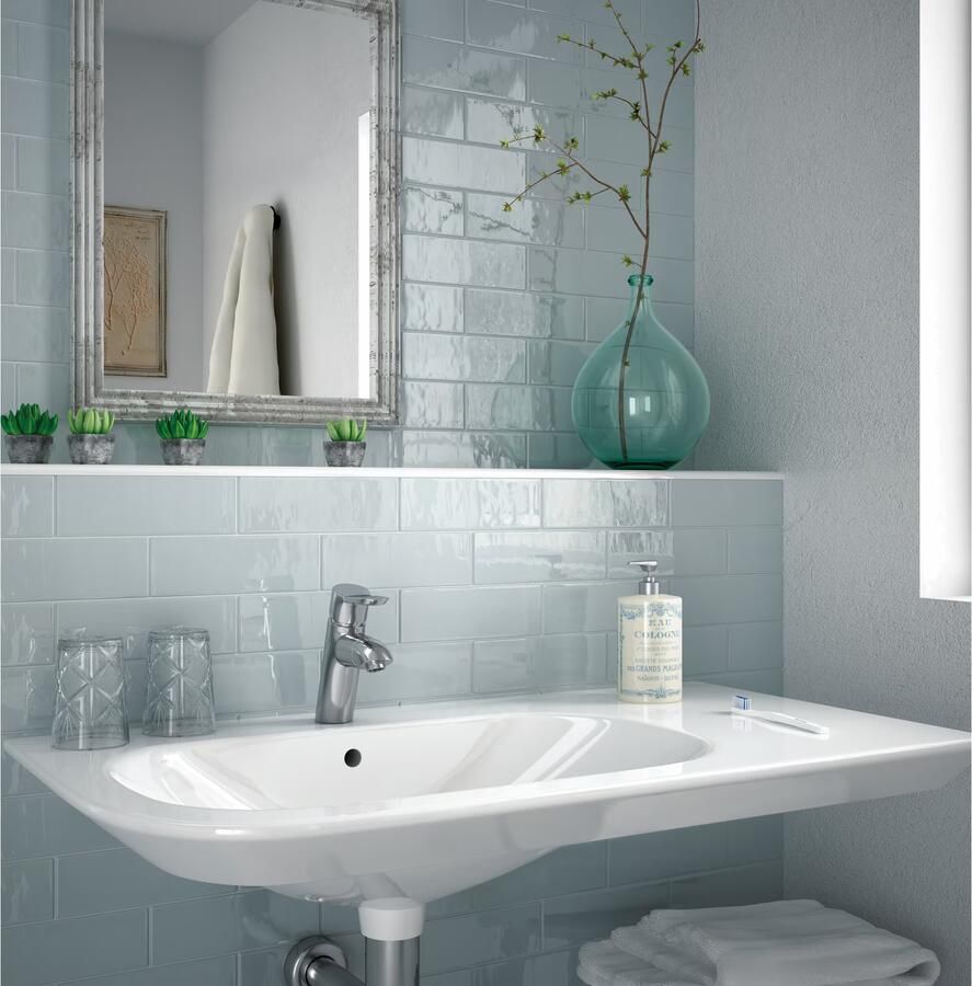 Equipe Cerámicas Premium Countri Wandtegel | 65x200 cm | Vintage | Glans Blauw