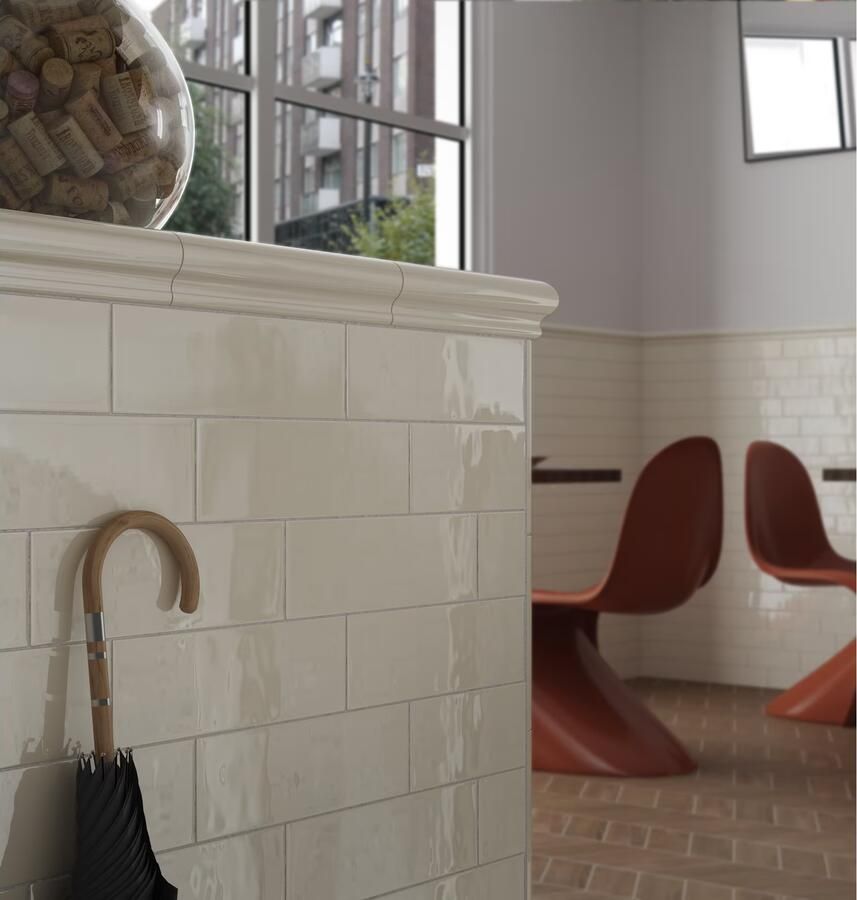 Equipe Cerámicas Premium Countri Wandtegel | 65x200 cm | Vintage | Glans Ivoor