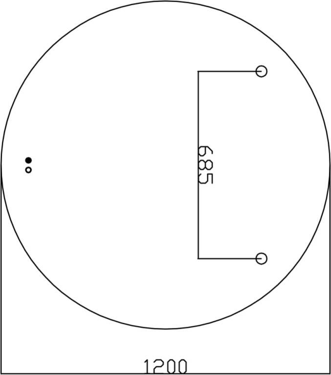 Aloni Badkamerspiegel Omega | 120 cm | Rond | Indirecte LED verlichting | Touch button | Met spiegelverwarming