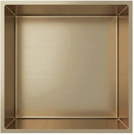 Aloni Wandnis | Inbouw | 30x30x10 cm | 1 vak | Goud geborsteld