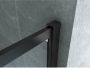 Aloni Inloopdouchewand | 100x200 cm | Raster decor | Helder glas | Zwart mat beslag - Thumbnail 2
