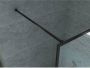 Aloni Inloopdouchewand | 100x200 cm | Raster decor | Helder glas | Zwart mat beslag - Thumbnail 3