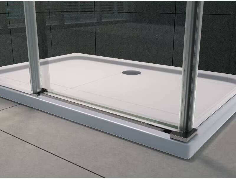 Aloni Douchecabine 80x120x195 cm | 1 Schuifdeur | Helder glas | Chroom