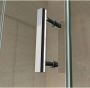 Aloni Douchecabine 80x120x195 cm | 1 Schuifdeur | Helder glas | Chroom - Thumbnail 4
