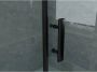 Aloni Douchecabine 80x80x190 cm | 1 Draaideur | Helder glas | Mat zwart - Thumbnail 3