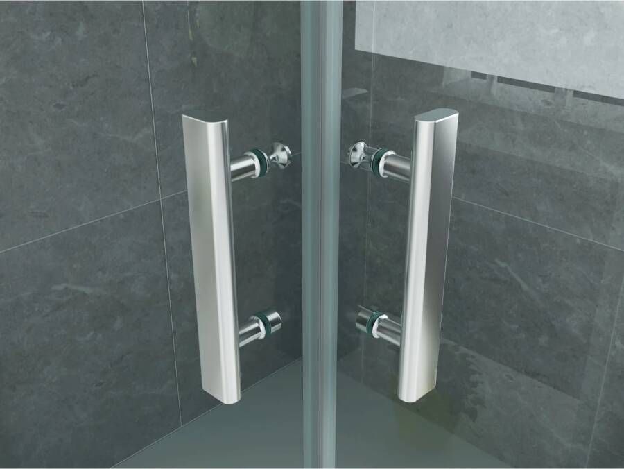 Aloni Douchecabine 80x80x190 cm | 2 Draaideuren | Helder glas | Chroom