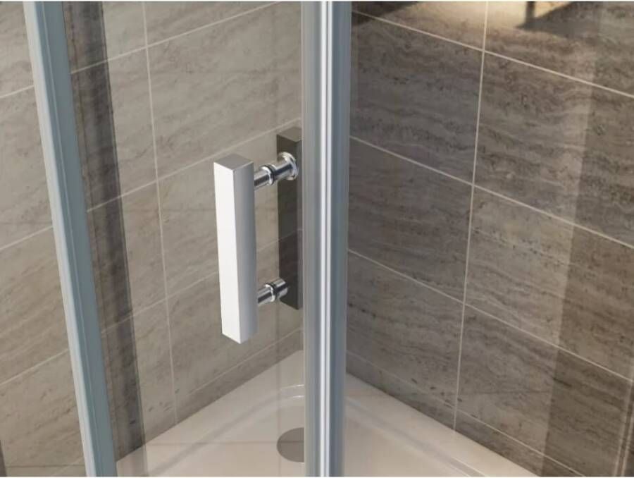 Aloni Douchecabine 90x90x190 cm | 1 Draaideur | Helder glas | Chroom
