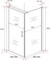 Aloni Douchecabine 90x90x190 cm | 1 Draaideur | Helder glas | Chroom - Thumbnail 4