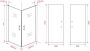 Aloni Douchecabine 90x90x190 cm | 2 Draaideuren | Helder glas | Chroom - Thumbnail 4