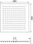 Aloni Hoofddouche | 30x30 cm | Vierkant | Rvs look - Thumbnail 2