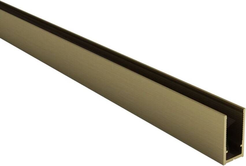 Aloni Muurprofiel voor douchewand | 200 cm | Geborsteld goud