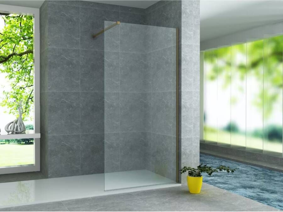 Aloni Muurprofiel voor douchewand | 200 cm | Geborsteld goud