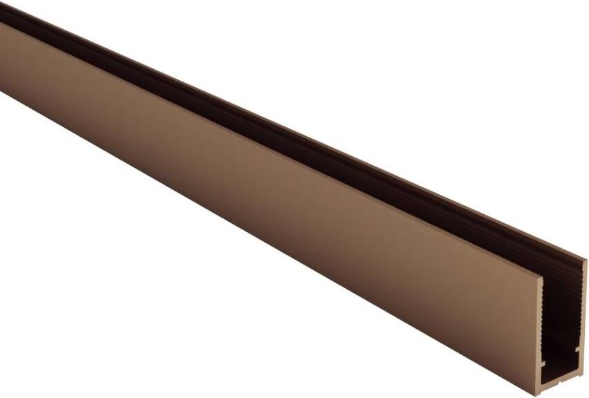 Aloni Muurprofiel voor douchewand | 200 cm | Geborsteld koper