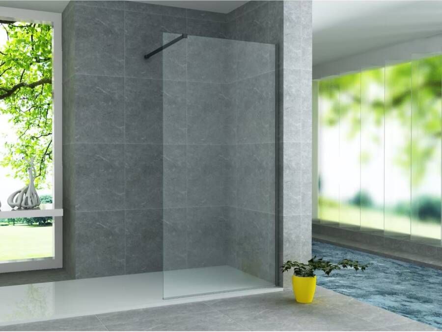 Aloni Muurprofiel voor douchewand | 200 cm | Mat zwart