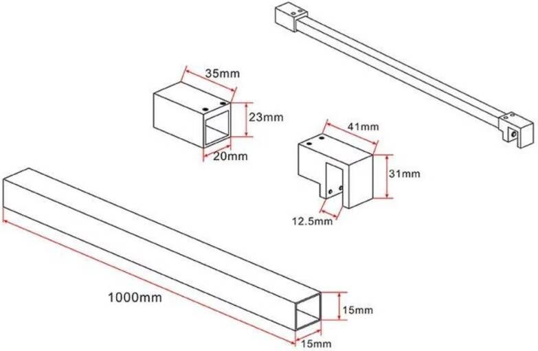 Aloni Stabilisatiestang 100 cm | Inkortbaar | Geborsteld goud