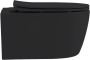 Aloni Wandcloset Pro | 49 cm | Zonder spoelrand | Wandhangend | Incl.Softclose zitting | Keramiek | Zwart mat - Thumbnail 2