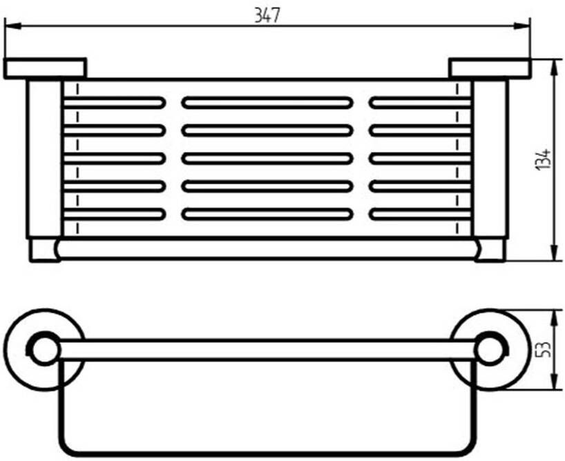 Aqualux Flaconhouder PRO 2000 | Wandmontage | 35x5x13 cm | Messing | Rond | Chroom