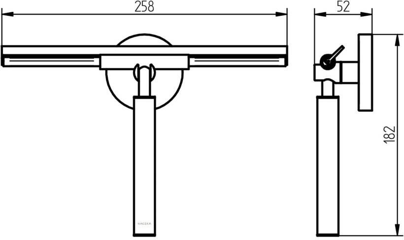 Aqualux PRO 2000 handwisser rond chroom