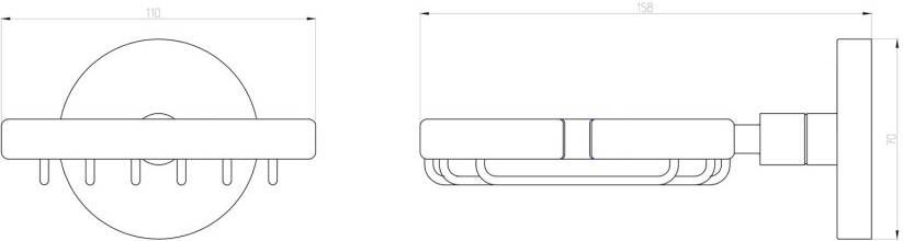 Aqualux Zeephouder PRO 2000 | Wandmontage | Messing | Rond | Chroom