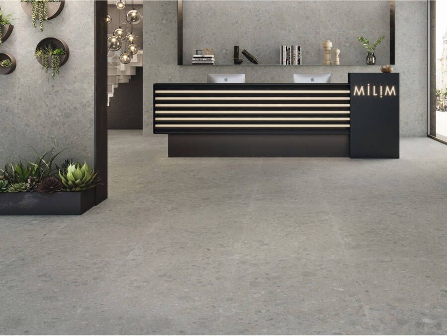 Baldocer Cerámica Nover Steel terrazzo look 80x160 grijs