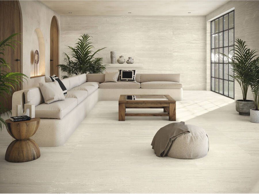 Baldocer Cerámica Venice Vloer- en wandtegel | 60x60 cm | Gerectificeerd | Natuursteenlook | Mat Beige