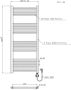 Belrad Elektische handdoekradiator | 120x50 cm | 700 watt | Mat zwart - Thumbnail 3