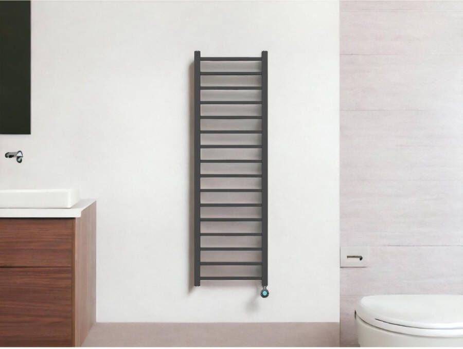 Belrad Handdoekradiator | 160x50 cm | Elektrisch | 551 watt | Zwart