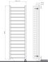 Belrad handdoek radiator 755 watt 160x50 cm staal zwart mat - Thumbnail 3