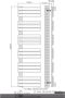 Belrad handdoek radiator 890 watt 180x50 cm staal zwart mat - Thumbnail 3