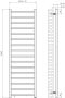 Belrad handdoek radiator zijaansluiting 755 watt 160x50 cm staal wit - Thumbnail 3