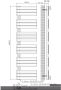 Belrad handdoek radiator zijaansluiting 890 watt 180x50 cm staal wit - Thumbnail 3