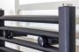 Belrad Handdoekradiator | 120x50 cm | CV radiator | Midden aansluiting | 537 watt | Zwart mat geborsteld - Thumbnail 2