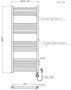 Belrad Handdoekradiator | 120x50 cm | Elektrisch | 695 watt | Wit - Thumbnail 4