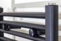 Belrad Handdoekradiator | 120x60 cm | CV radiator | Midden aansluiting | 616 watt | Zwart mat geborsteld - Thumbnail 2