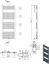 Belrad Handdoekradiator | 140x50 cm | Midden aansluiting | 655 watt | Wit - Thumbnail 2