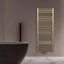 Belrad Handdoekradiator | 160x60 cm | Midden aansluiting | 557 watt | Geborsteld Goud - Thumbnail 2