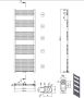 Belrad Handdoekradiator | 180x60 cm | CV radiator | Midden aansluiting | 944 watt | Zwart mat geborsteld - Thumbnail 3