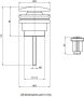 Blue Label Afvoerplug Brondby | 5 4" | Click waste | Messing | Rond | Chroom - Thumbnail 2
