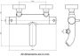 Blue Label Badkraan Brondby | Opbouw | Thermostaatkraan | 2-weg | 2-hendels | Rond | Koper geborsteld - Thumbnail 4